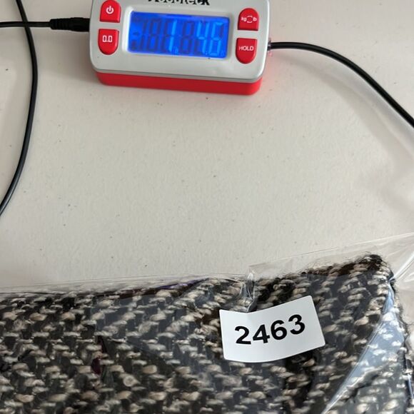 Chico’s Animal Print Tweed Chevron Bone Wool Blend Cardigan Black White Medium - Picture 7 of 7